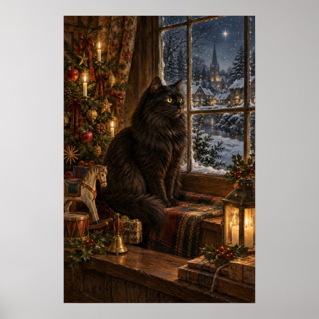 Poster The Black Cat at Christmas  (Frente)