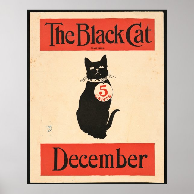 Poster The Black Cat Dezembro 1890 (Frente)