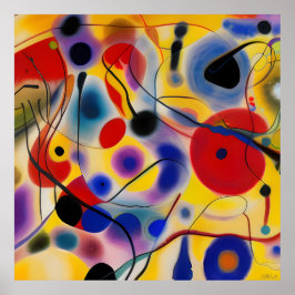 Poster The Blue 10 Abstract Meets Red 6