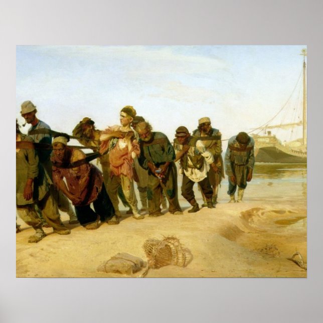 Póster The Boatmen no Volga, 1870-73 (Frente)