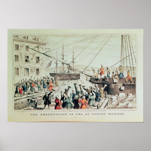 Poster The Boston Tea Party, 1846 (Frente)