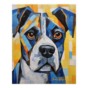 Póster The Boxer Dog Portrait 004 - Sable Gabriel