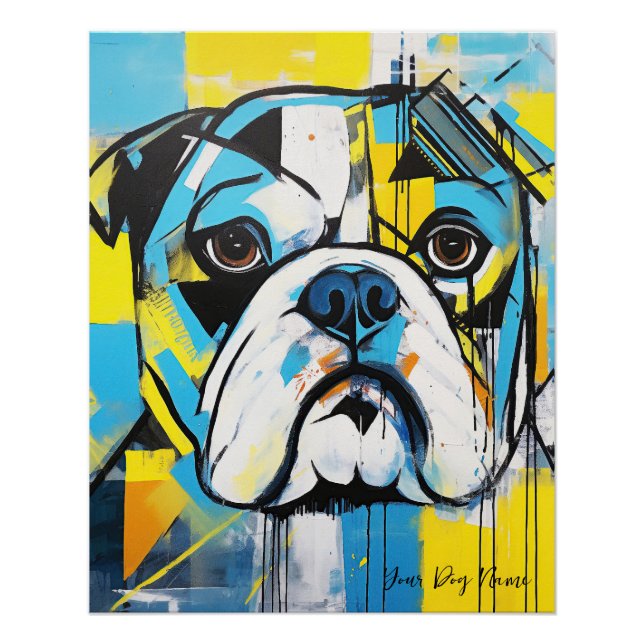 Póster The Bulldog Dog Portrait 004 - Sable Gabriel (Frente)