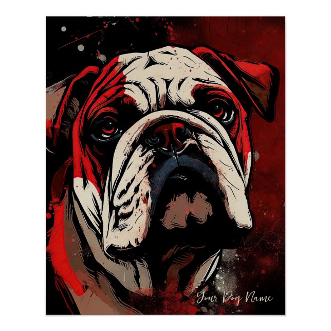 Póster The Bulldog, Red and Black 004 - Ulises Dallaire (Frente)
