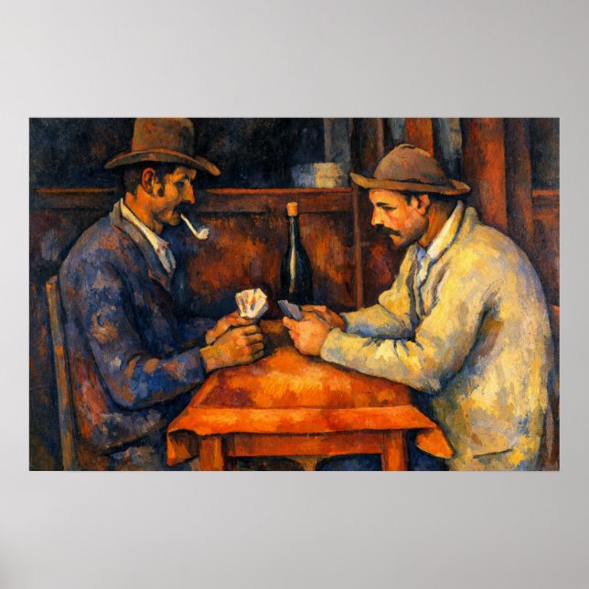 Poster The Card Players by Paul Cezanne (Frente)