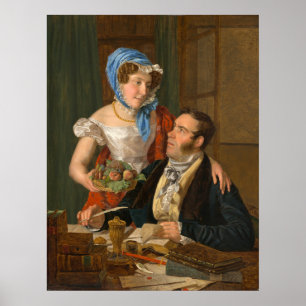 Poster The Cartographer Professor - Waldmüller Fine Art