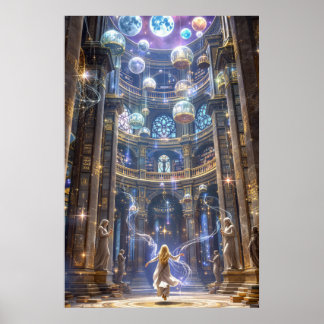 Poster The Celestial Library: Where Magic Meets Knowledge