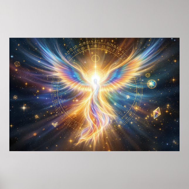Poster The Celestial Phoenix: Guardian of Ancient Wisdom (Frente)