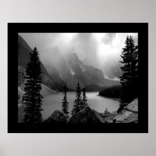 Póster The Clouds Burst (Bordered) Black & White
