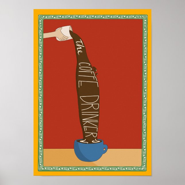 Poster The Coffe Drinker - Illustration (Frente)