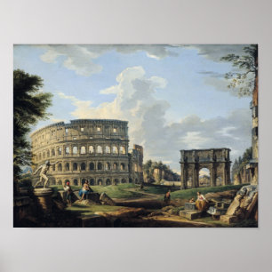 Póster The Colosseum and the Arch of Constantine