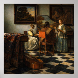 Poster The Concert by Johannes Vermeer