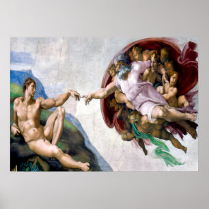 Poster The Creation of Adam by Michelangelo