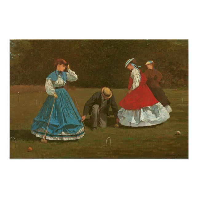 Póster The croquet game, 1866 (óleo na canvas) (Frente)