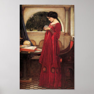 Poster The Crystal Ball [John William Waterhouse]