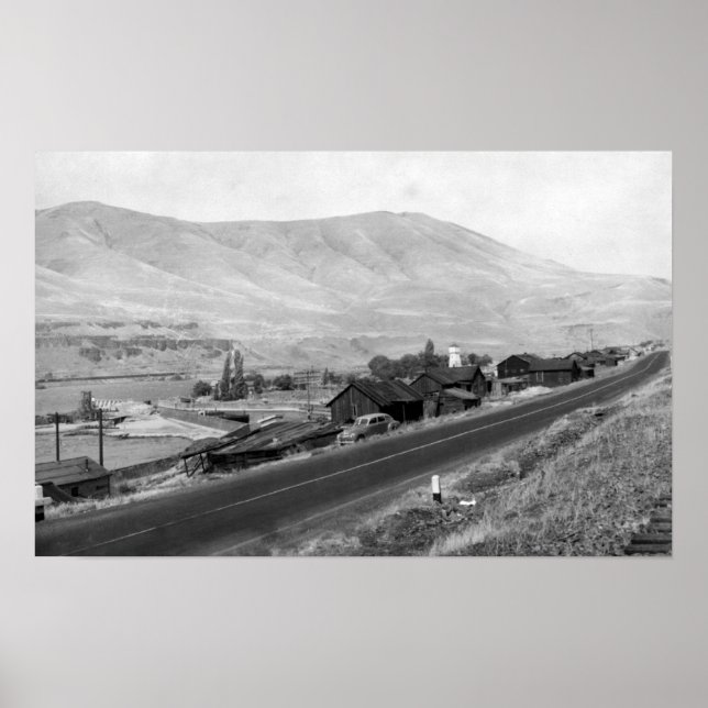 Poster The Dalles, Oregon Indian Village View Photograp (Frente)