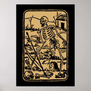 Poster The Death - Old Indian/Asian tarot Card