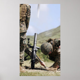 Póster The direct-lay method of firing mortars