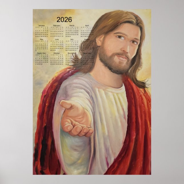 Poster The Divine Invitation: Jesus 2026 Calendar (Frente)