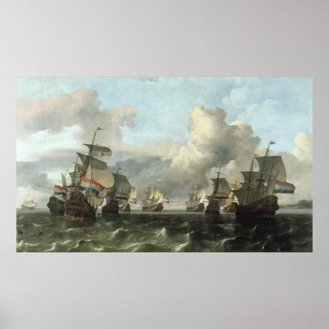Poster The Dutch Fleet of the India Company, 1675 (Frente)
