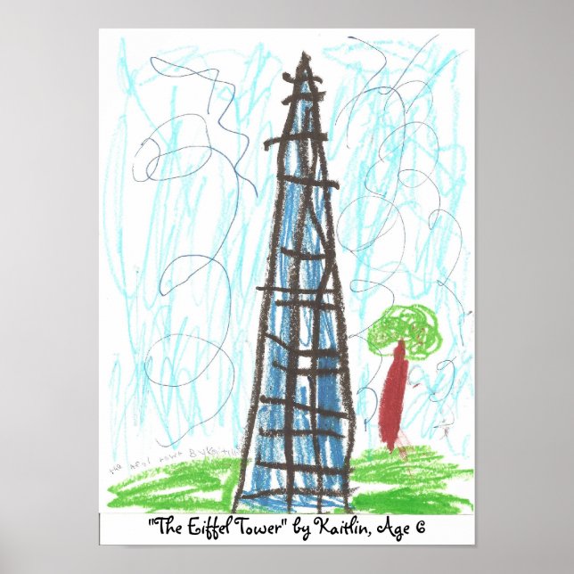 Póster "The Eiffel Tower", por Kaitlin, ... (Frente)