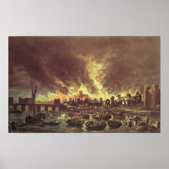Poster The Excelente Fire of London, 1666 (Frente)
