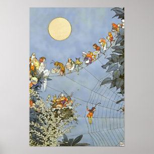 Poster "The Fairies Birthday" por Heath Robinson