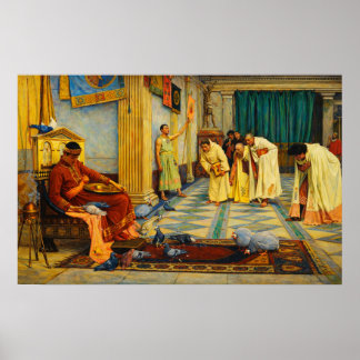 Poster The favourites of Emperor Honorius by Waterhouse