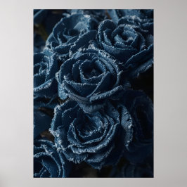 Poster The Fierce Grace of Reconstructed Denim Roses