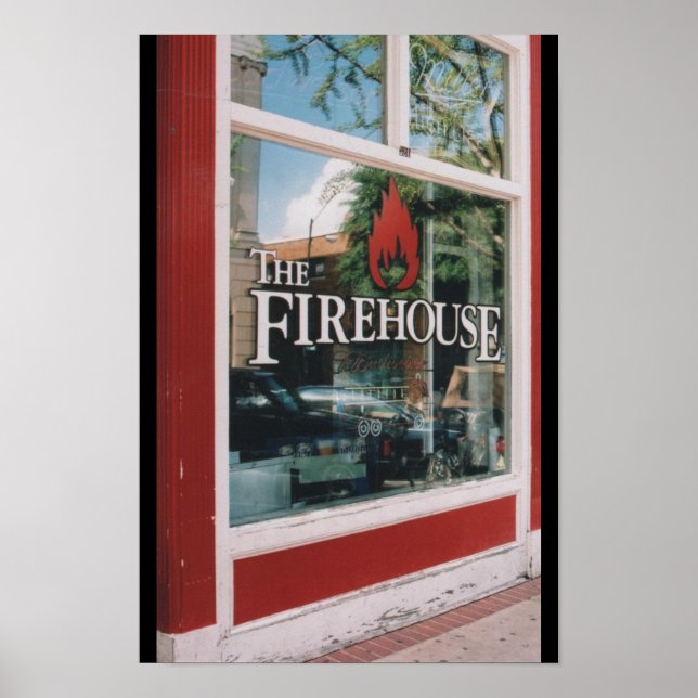 Poster The Firehouse Bar no Centro Atenas, GA. (Frente)
