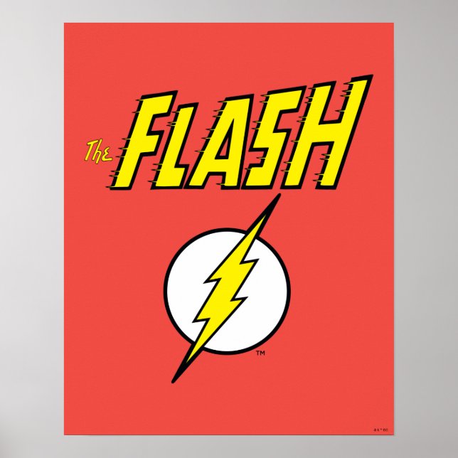 Poster The Flash Name & Lightning Bolt Logo (Frente)