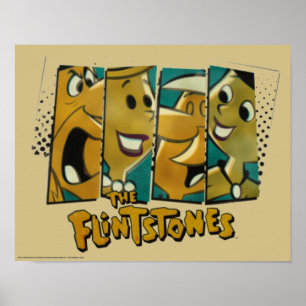Poster The Flintstones   Retro Comic Character Panels