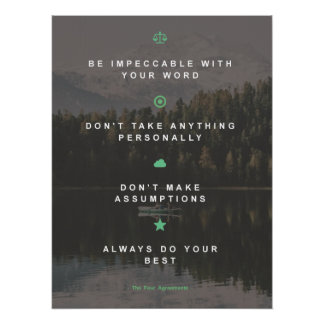 Póster The four agreement poster