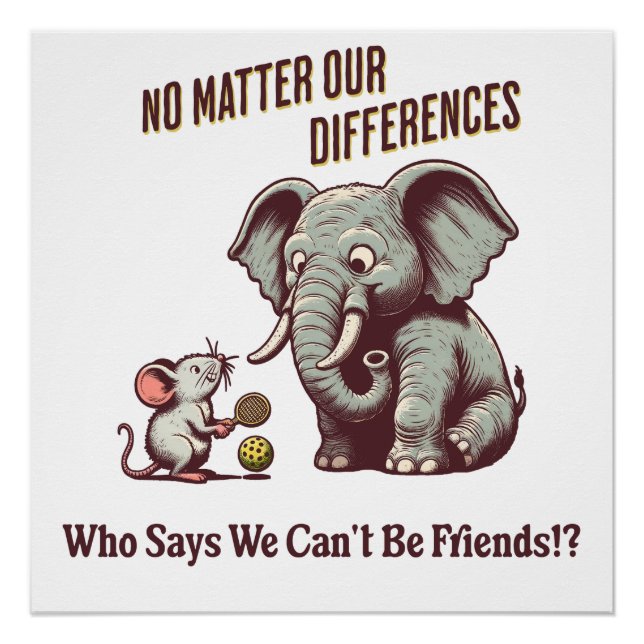 Póster The Friendly Elephant and Mouse (Frente)