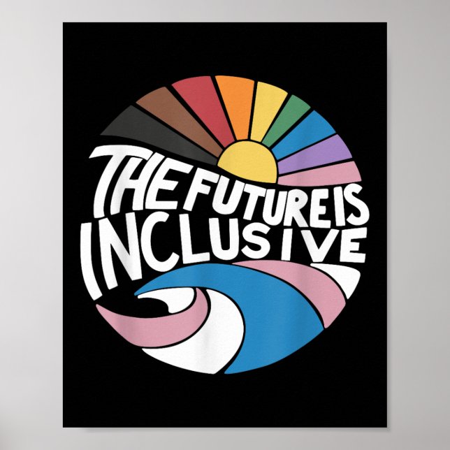 Poster The Future Is Inclusive Lgbt Gay Rights Pride _2  (Frente)