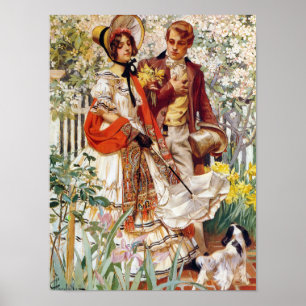 Poster The Garden Walk, 1904 por J. C. Leyendecker