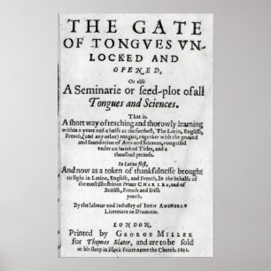 Póster The Gate of Tongues Unlocked', 1631