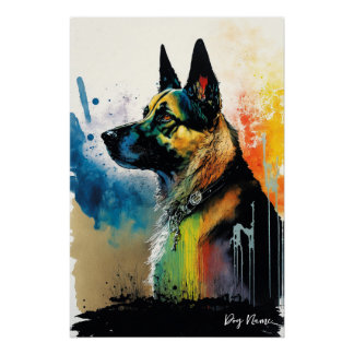 Póster The German Shepherd Dog - Composition 001