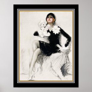 Poster "The Girl in Black" 1928 Art Deco