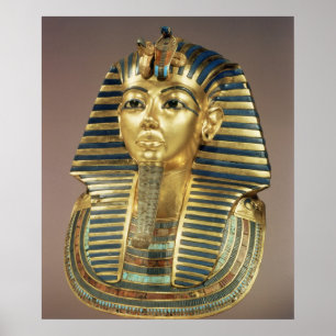 Poster The gold funerary mask, from tomb of