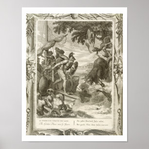 Poster The Golden Fleece Won by Jason (engraving)