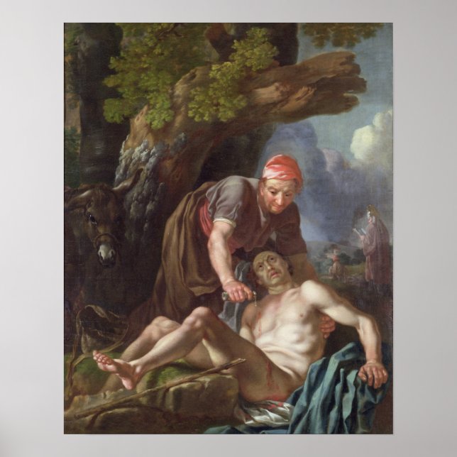 Póster The Good Samaritan, c.1751-52 (óleo na canvas) (Frente)