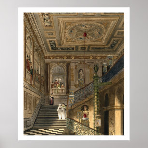 Póster The Great Staircase at Kensington Palace From Pyne