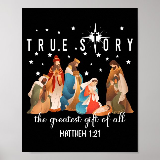 Poster The Greatest Gift For All Christmas Nativity Jesus (Frente)