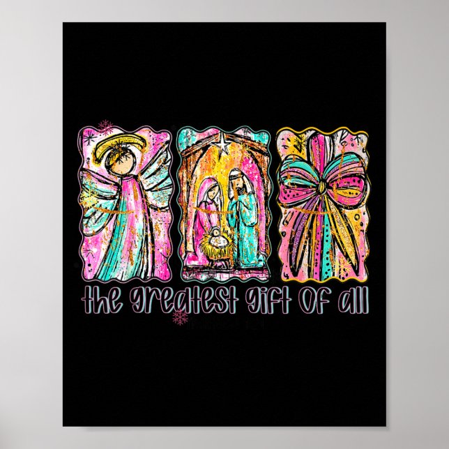 Poster The Greatest Gift For All Christmas Nativity Jesus (Frente)