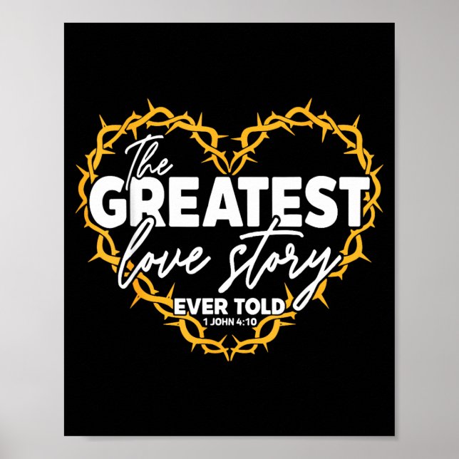 Poster The Greatest Love Story Ever Told Bible Christian  (Frente)