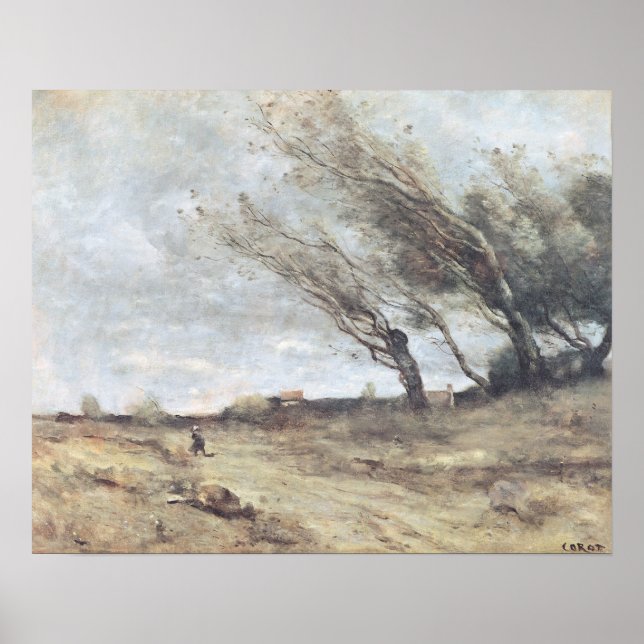 Póster The Gust of Wind, c.1865-70 (Frente)