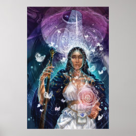 Poster The High Priestess activated - divine feminine art