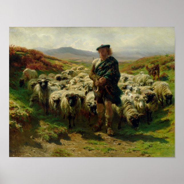 Poster The Highland Shepherd, 1859 (Frente)