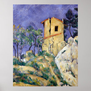 Poster The House with the Cracked Walls - Paul Cézanne